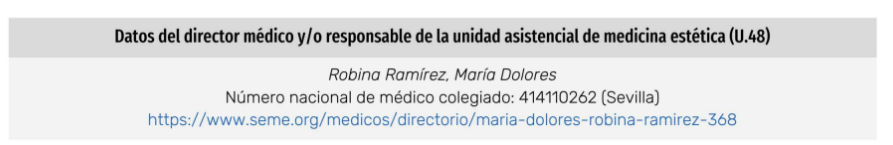 La Medicina Estética es U.48: Busca el Sello Digital SEME de Garantía Médica Clínica estética Sevilla